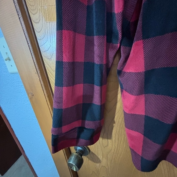 Joyspun Buffalo Plaid Red and Black Velvet Soft Flannel Pajamas 2X - Picture 6 of 10